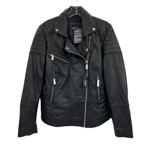 Barney's Originals Plus Size 20 Clara Sheep Leather Jacket Black